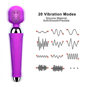 Powerful Magic Wand AV Vibrator-Pink for Women USB Charging Imported